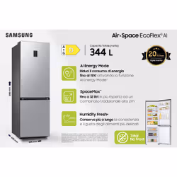 Samsung RB34C675DSA réfrigérateur-congélateur Pose libre D Acier inoxydable - Vue supplémentaire 3