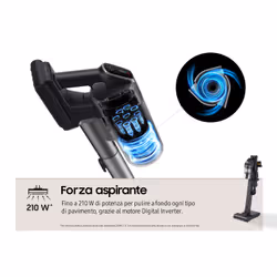 Samsung VS20C9554TK Aspirateur balai Batterie Sec Cyclonique Sans sac 0,8 L 580 W Noir - Vue supplémentaire 6