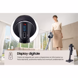 Samsung VS20C9554TK Aspirateur balai Batterie Sec Cyclonique Sans sac 0,8 L 580 W Noir - Vue supplémentaire 7