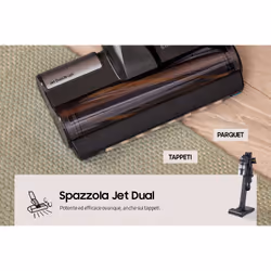 Samsung VS20C9554TK Aspirateur balai Batterie Sec Cyclonique Sans sac 0,8 L 580 W Noir - Vue supplémentaire 9