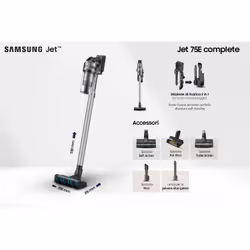 Samsung VS20B75ACR5 aspirateur de table Argent Sans sac