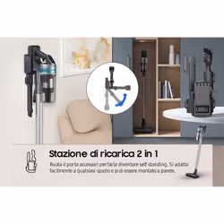 Samsung VS20B75AGR1 aspirateur de table Noir, Couleur menthe Sans sac - Vue supplémentaire 10