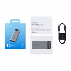 Samsung T5 EVO 4 To USB Type-C 3.2 Gen 1 (3.1 Gen 1) Gris