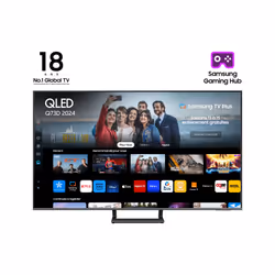 Samsung TV QLED 75" Q73D 2024, 4K, Smart TV, 190,5 cm (75"), 3840 x 2160 pixels, QLED, Smart TV, Wifi, Titane