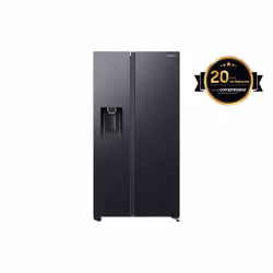 Samsung Réfrigérateur américain, 635 L - E - RS6EDG54R3B1, Pose libre, Américain, Noir, Charbon, A l'intérieur, R-600a, Verre ...