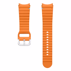 Samsung Bracelet sport en silicone (M/L), Bande, Smartwatch, Orange, Samsung, Galaxy Watch7/Watch6/Watch5 Pro/Watch4, Caoutch ...