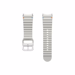 Samsung Bracelet sport en silicone (S/M), Bande, Smartwatch, Argent, Samsung, Galaxy Watch 7, Nitrile, Caoutchouc