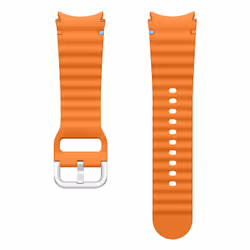 Samsung Bracelet sport en silicone (S/M), Bande, Smartwatch, Orange, Samsung, Galaxy Watch7/Watch6/Watch5 Pro/Watch4 Sport, C ...