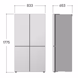LG GMM41MSBEM frigo américain Pose libre 474 L E Argent - Vue supplémentaire 4