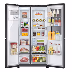 LG InstaView GSXE91EVAD frigo américain Pose libre 628 L D Noir - Vue supplémentaire 2