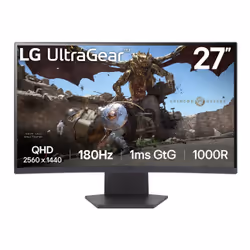 LG 27GS60QC-B, 68,6 cm (27"), 2560 x 1440 pixels, Quad HD, LCD, 1 ms, Noir
