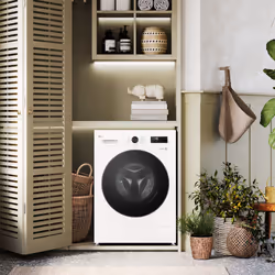 LG W4NX1095NWB machine à laver avec sèche linge Pose libre Charge avant Blanc E