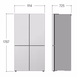 LG InstaView GMV960MBDE frigo américain Pose libre 666 L E Argent