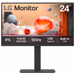 LG 24BA650-B, 60,5 cm (23.8"), 1920 x 1080 pixels, Full HD, LED, 5 ms, Noir