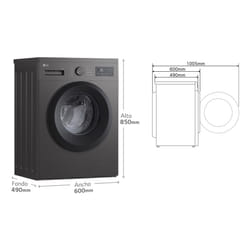 LG F4A1009NDK machine à laver Charge avant 9 kg 1400 tr/min Graphite, Argent