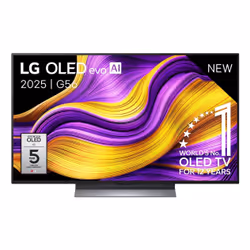 LG OLED evo AI OLED48G56LS, 121,9 cm (48"), 3840 x 2160 pixels, OLED evo, Smart TV, Wifi, Noir
