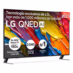 LG QNED AI 65QNED84A6C, 165,1 cm (65"), 3840 x 2160 pixels, QNED, Smart TV, Wifi, Noir