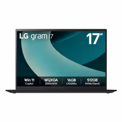 LG Gram 17Z90T, Intel Core Ultra 7, 43,2 cm (17"), 2560 x 1600 pixels, 32 Go, 1 To, Windows 11 Home
