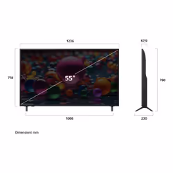 LG UHD AI 55UA74006LB 55" 4K Ultra HD Smart TV Bleu - Vue supplémentaire 2