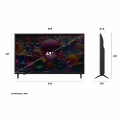 LG UHD AI 43UA74006LB 43" 4K Ultra HD Smart TV Bleu - Vue supplémentaire 2