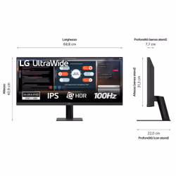 LG 29U511A-B écran plat de PC 73,7 cm (29") 2560 x 1080 pixels WFHD LCD Noir