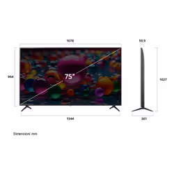 LG UHD AI 75UA74006LB 75" 4K Ultra HD Smart TV Bleu - Vue supplémentaire 2
