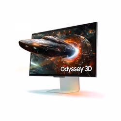 Samsung Écran PC Gaming 27" Odyssey 3D G90XF 4K UHD 165Hz, 68,6 cm (27"), 2160 x 3840 pixels, 4K Ultra HD, LED, 1 ms, Argent