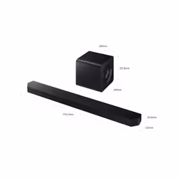 Samsung HW-QS700F/ZF haut-parleur soundbar Noir 3.1.2 canaux 345 W - Vue supplémentaire 3
