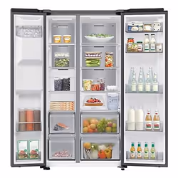 Samsung RS70F65KET frigo américain Pose libre 640 L E Argent - Vue supplémentaire 6