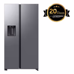 Samsung Series 7 Réfrigérateur Bespoke AI- Américain- Platinum Inox- Metal Cooling- 634L - RS70F66KCTEF- Classe C, Pose libre ...