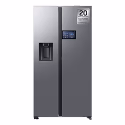 Samsung Series 9 RS90F64EET, Pose libre, Américain, Acier inoxydable, 2 portes(s), LCD, Sur la porte