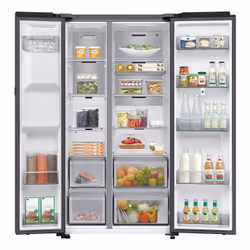 Samsung Series 9 Réfrigérateur Bespoke AI Family Hub -Américain- Carbone- 614L - RS90F66BEFEF- Classe E