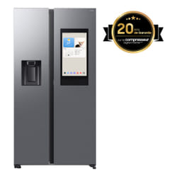 Samsung Series 9 Réfrigérateur Bespoke AI Family Hub -Américain- Platinum Inox- 614L - RS90F66BETEF- Classe E