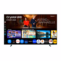Samsung TV Crystal UHD 50" U7025F 2025, 4K, Smart TV, 127 cm (50"), 3840 x 2160 pixels, LED, Smart TV, Wifi, Noir