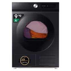 Samsung DV90DB7845GBU3, Pose libre, Charge avant, Pompe à chaleur, Noir, Rotatif, Tactile, Gauche