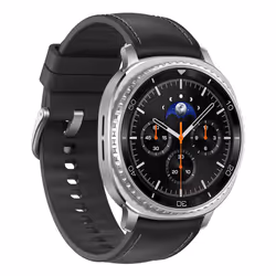 Samsung Galaxy Watch 8 Classic 3,3 cm (1.3") AMOLED 46 mm Numérique 438 x 438 pixels Écran tactile Argent Wifi GPS (satellite)