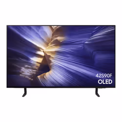 Samsung TV AI OLED 42" S90F 2025, 4K, 106,7 cm (42"), 3840 x 2160 pixels, OLED, Smart TV, Wifi, Noir