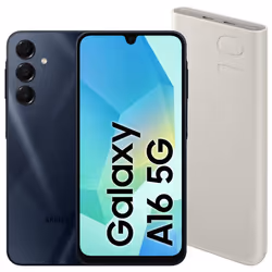 Smartphone SAMSUNG Pack A16 Bleu 5G + Batterie Externe