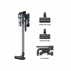 Aspirateur balai Samsung Pack Jet 75E Turbo Menthe + Brosse Soft Action + Kit Accessoires