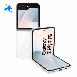 Samsung Galaxy Z Flip7 FE, 17 cm (6.7"), 2640 x 1080 pixels, 8 Go, 128 Go, 50 MP, Blanc
