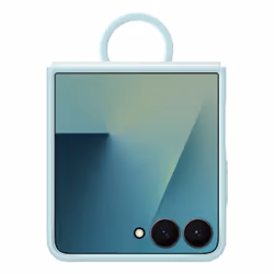 Samsung Coque silicone avec anneau pour Galaxy Z Flip7, Housse, Samsung, Galaxy Z Flip7, 17,5 cm (6.9"), Couleur menthe