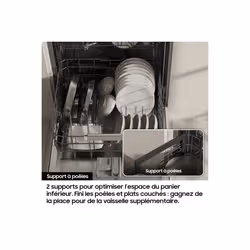 Samsung Bespoke AI Lave-vaisselle Encastrable Classe A 9,4L/cycle 42dB AI Wash Porte à glissière | 14 couverts 60 cm - Vue supplémentaire 5