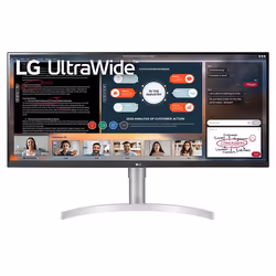 LG 34WN650-W, 86,4 cm (34"), 2560 x 1080 pixels, Full HD Ultra large, LED, 5 ms, Blanc
