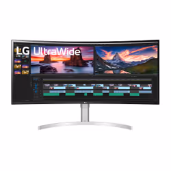 LG 38WN95C-W, 96,5 cm (38"), 3840 x 1600 pixels, UltraWide Quad HD, 1 ms, Noir, Argent, Blanc