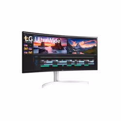 LG 38WN95C-W écran plat de PC 38" UltraWide Quad HD Noir, Argent, Blanc
