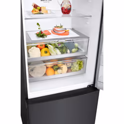 LG GBB569MCAZN réfrigérateur-congélateur Pose libre 451 L E Noir - Vue supplémentaire 4