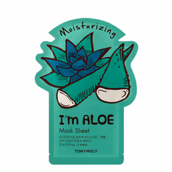 Tony Moly I'm Real Aloe Face Mask Sheet 21 ml, Masque hydratant, Unisexe, Hydratant, Feuilles, 21 ml, Parabène, Colorant synt ...