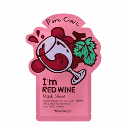 Tony Moly I'm Real Red Wine Face Mask Sheet 21 ml, Masque de nettoyage, Unisexe, Resserrement des pores, Resserre les pores,  ...