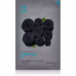 Prenez soin de votre peau en profondeur ! Le masque nettoyant en tissu avec du charbon actif Holika Holika Pure Essence Charc ...