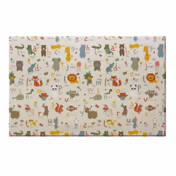 Dwinguler SLIM Zig Zag Acrylique, Polyvinyl chloride (PVC) Beige, Gris, Gris clair, Multicolore Tapis de jeux pour bébé